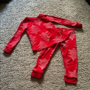 Carters red Christmas tree pajamas